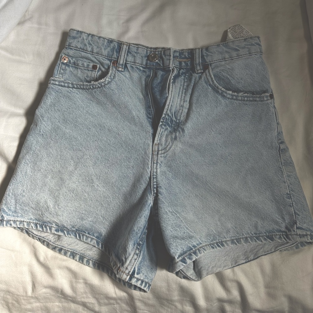 Zara high waisted denim shorts